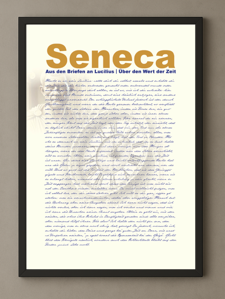 Seneca - Über die Zeit Poster von Seneca - Über die Zeit, 50x70 cm