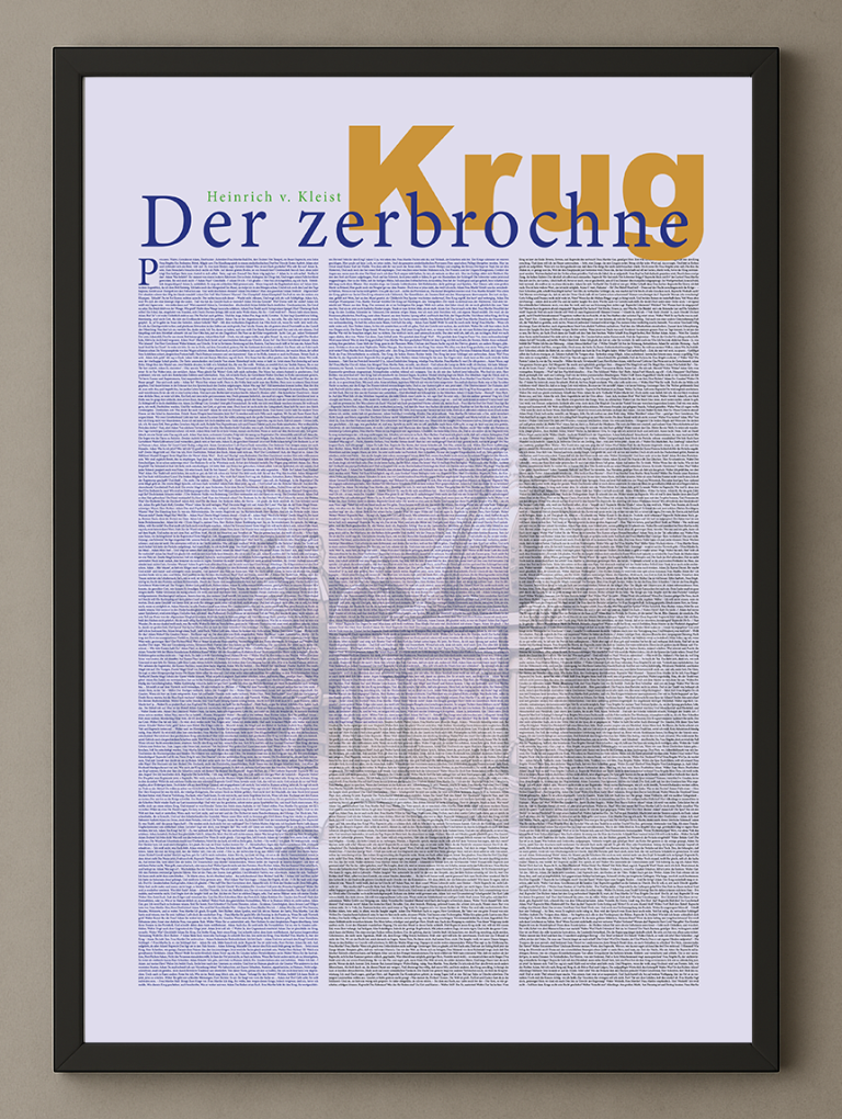 Poster Herr von Ribbek, der komplette Text Poster Herr von Ribbek auf Ribbek im Havelland, Format 50x70 cm